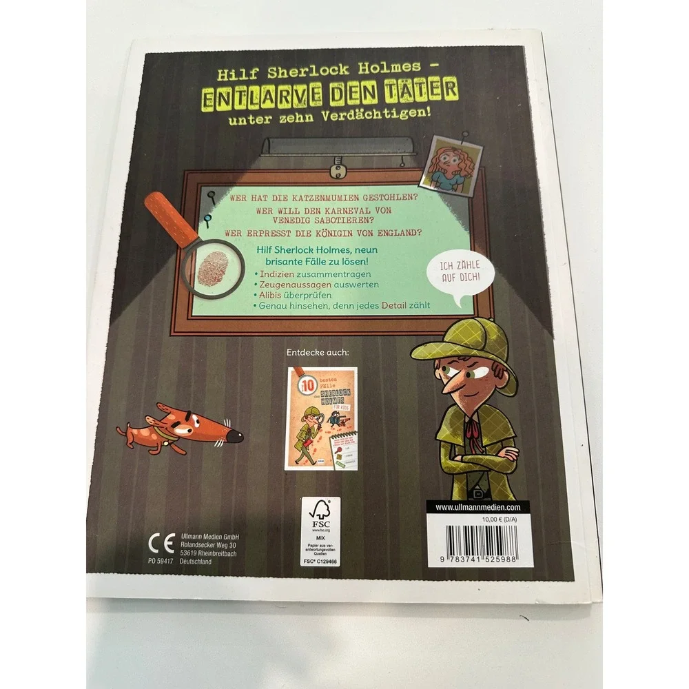 Sherlock Holmes fur Kids Finde den Tater German Childrens Mystery Activity Book